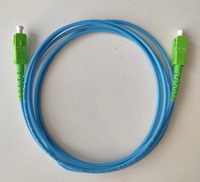 Yeşil Konnektörlü Mavi Fiber Optik Kablo